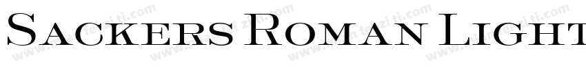 Sackers Roman Light字体转换